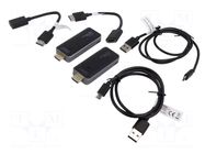 HDMI extender; HDMI plug x2,USB B micro socket x2; ABS; 50m DIGITUS