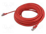 Patch cord; S/FTP; 6a; wire; Cu; LSZH; red; 20m; 27AWG; Øcable: 5.8mm GEMBIRD