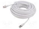 Patch cord; S/FTP; 6a; solid; Cu; LSZH; white; 30m; 27AWG; Cablexpert GEMBIRD