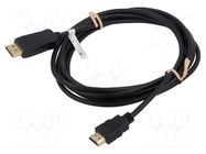 Cable; DisplayPort plug,HDMI plug; 3m; black Goobay