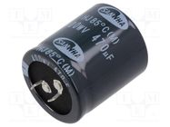 Capacitor: electrolytic; SNAP-IN; 470uF; 400VDC; Ø35x40mm; ±20% SAMWHA