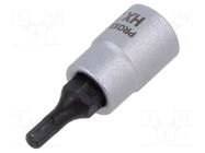 Socket; hex key,socket spanner; HEX 3mm; 1/4" PROXXON