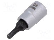 Socket; hex key,socket spanner; HEX 3mm; 1/4" PROXXON
