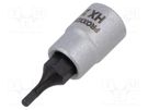 Socket; hex key,socket spanner; HEX 2mm; 1/4"; 33mm PROXXON
