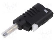 Plug; 4mm banana; 36A; 30VAC; 60VDC; black; 58.6mm; nickel plated ELECTRO-PJP
