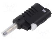 Connector: 4mm banana; plug; 36A; 30VAC; 60VDC; black; 58.6mm ELECTRO-PJP