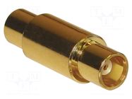 Adapter; MCX female,both sides; Insulation: PTFE; 50Ω; brass; 6GHz AMPHENOL RF