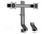 Monitor holder; 7kg; 17÷27"; Arm len: 327mm; for two monitors LOGILINK