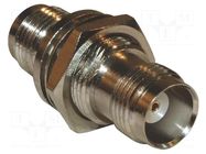 Adapter; TNC female,both sides; Insulation: POM; 50Ω; brass; 11GHz AMPHENOL RF