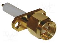 Connector: SMA; socket; male; straight; 50Ω; soldering; PTFE AMPHENOL RF