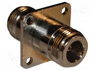 Adapter; N female,both sides; Insulation: PTFE; 50Ω; Mat: brass AMPHENOL RF