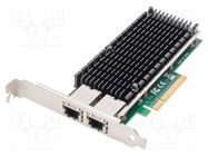 PC extension card: PCIe; PCIe,RJ45 socket x2; 10Gbps DIGITUS