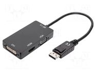 Converter; 0.2m; DisplayPort 1.2,HDMI 1.4; black DIGITUS