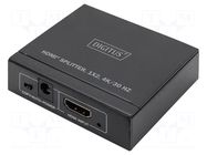 Splitter; HDCP 1.4,HDMI 1.4; Support: 4K,EDID,HDCP,UHD 2160p DIGITUS