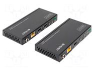 HDMI extender; HDBaseT™,HDCP 2.2,HDMI 2.0; black; metal; 150m DIGITUS