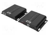 HDMI extender; HDCP 1.4,HDMI 1.4,PoE; black; metal; Cat: 5,5e,6,7 DIGITUS