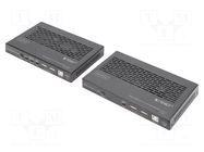 HDMI extender; HDBaseT™,HDCP 2.2,HDMI 2.0,PoE,USB 2.0; metal DIGITUS