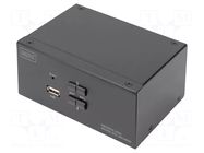 Device: KVM switch; black; USB 2.0 DIGITUS
