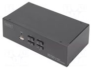 Device: KVM switch; black; USB 2.0 DIGITUS