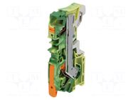 Splice terminal: rail; 2106; 41A; 800V; push-in; yellow-green WAGO