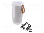 Speaker; white; Jack 3,5mm,microSD,USB C; 50Hz÷18kHz; 10m; 8.5h SAVIO