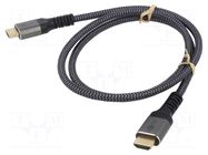 Cable; HDMI plug,both sides; PVC; textile; HDMI 2.0; 4K,UHD 2160p GOOBAY