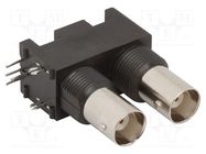 Connector: BNC; socket; female; angled 90°; 50Ω; THT; polypropylene AMPHENOL RF