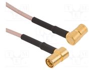 Cable; SMB female,both sides; 0.25m; 50Ω; angled AMPHENOL RF