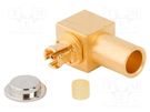 Plug; coaxial; female; angled 90°; 50Ω; soldering; for cable; SMPM AMPHENOL RF
