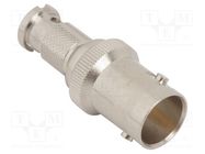 Adapter; BNC female,HD-BNC male; Insulation: PTFE; 75Ω; Mat: brass AMPHENOL RF