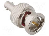 Adapter; BNC male,HD-BNC female; Insulation: PTFE; 75Ω; brass AMPHENOL RF