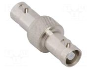 Adapter; HD-BNC female,both sides; Insulation: PTFE; 75Ω; brass AMPHENOL RF