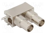 Connector: BNC; socket; female; angled 90°; 50Ω; THT; polypropylene AMPHENOL RF