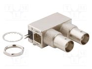 Connector: BNC; socket; female; angled 90°; 50Ω; THT; polypropylene AMPHENOL RF