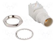 Connector: BNC; socket; female; angled 90°; 75Ω; THT; PTFE; brass AMPHENOL RF