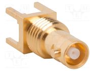 Socket; Micro BNC; female; straight; 75Ω; THT; PTFE; gold-plated AMPHENOL RF