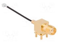 Cable; AMC female,SMA female; angled; 0.1m AMPHENOL RF