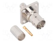 Connector: BNC; socket; female; straight; 75Ω; crimped; PTFE; brass AMPHENOL RF