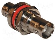 Adapter; BNC female,both sides; Insulation: POM; 50Ω; brass; 4GHz AMPHENOL RF