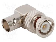 Adapter; BNC male,BNC female; Insulation: POM; 50Ω; brass; 4GHz AMPHENOL RF