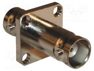 Adapter; BNC female,both sides; Insulation: PTFE; 50Ω; brass; 4GHz AMPHENOL RF