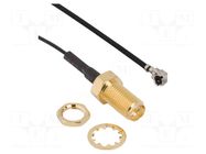 Cable; AMC female,RP-SMA male; angled,straight; 0.1m AMPHENOL RF