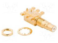 Connector: coaxial; socket; female; QMA; SMT; angled 90°; 50Ω; 6GHz AMPHENOL RF