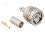 Plug; TNC; male; straight; 50Ω; crimped; for cable; PTFE; -65÷165°C AMPHENOL RF