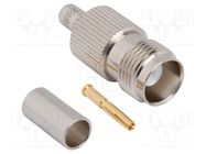 Connector: TNC; plug; female; straight; 50Ω; soldering,crimped AMPHENOL RF