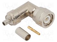 Plug; TNC; male; angled 90°; 50Ω; crimped; for cable; PTFE; -40÷85°C AMPHENOL RF