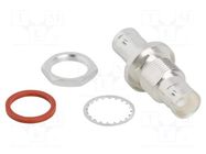 Adapter; BNC female,both sides; Insulation: PTFE; 50Ω; brass; 4GHz AMPHENOL RF