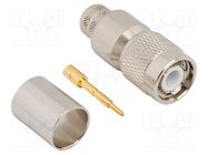 Connector: TNC; plug; male; straight; 50Ω; crimped; for cable; PTFE AMPHENOL RF