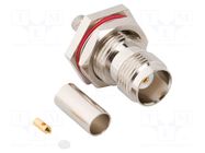 Connector: TNC; socket; female; straight; 50Ω; soldering,crimped AMPHENOL RF