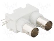 Connector: BNC; socket; female; angled 90°; 75Ω; THT; polypropylene AMPHENOL RF